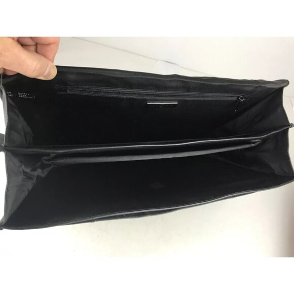 Wilsons Leather Unisex Black Leather Top Handle Briefcase Document Case Bag - Picture 7 of 12